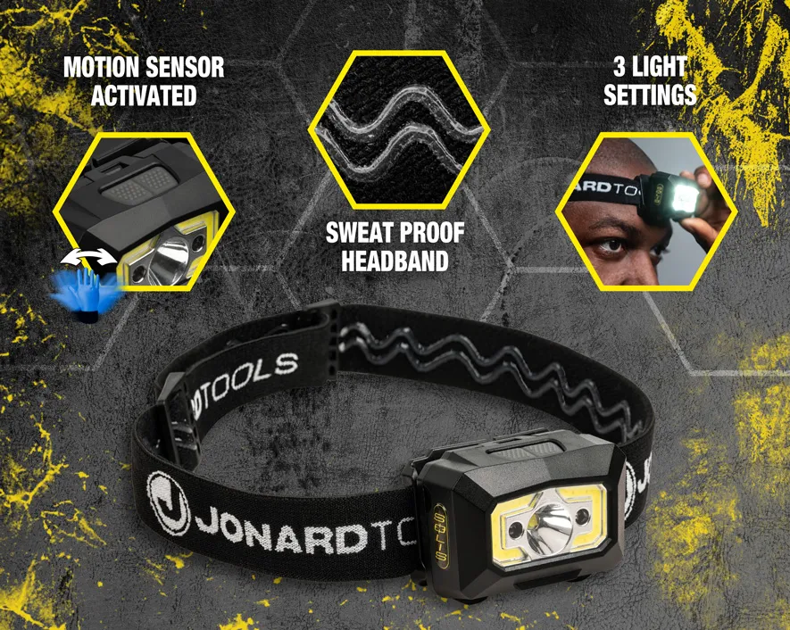 Jonard Tools SOL-H2 Solis™ Ultra Bright Jobsite LED Headlamp