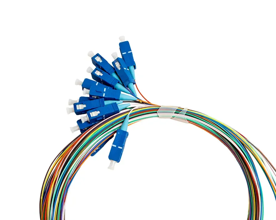 Jonard Tools SPT-SCU3/12 Pigtail, 3m, SC/UPC, G657A1, Pack of 12 Colored Fibers