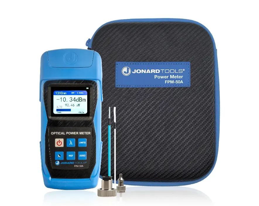 Jonard Tools FPM-50A Fiber Optic Power Meter (-50 to +26 dBm) with FC/SC/LC Adapters