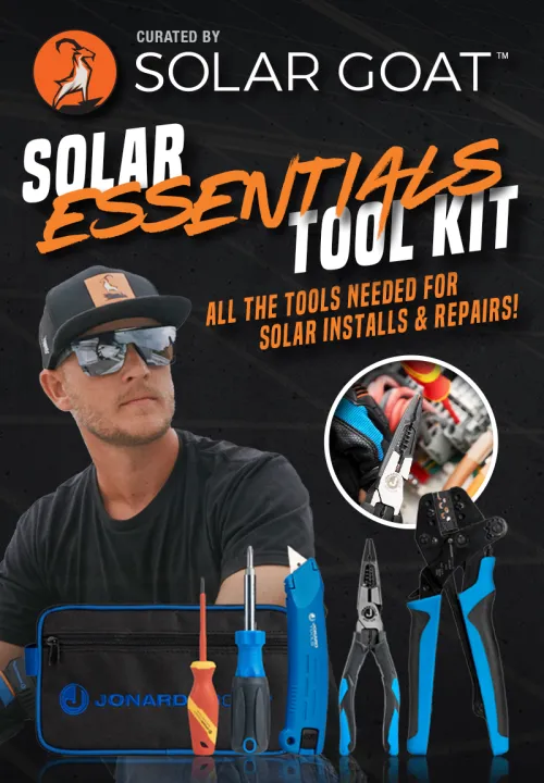 SolarGoat Solar Essentials Kit. Tools for Solar Installations