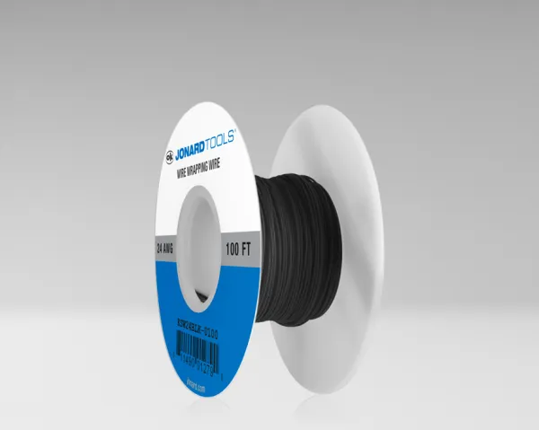 24 AWG Kynar® Wire CSW, Low Strip Force, Black, 100 ft