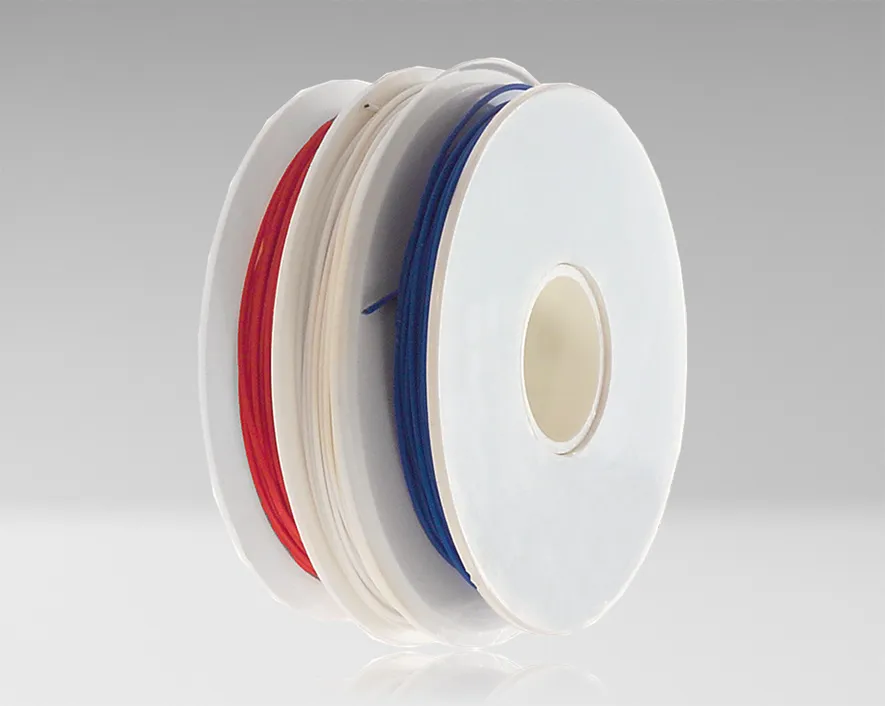 R-30-TRI - 30 AWG Kynar® Wire, Red White Blue, 50 ft (Three Rolls)