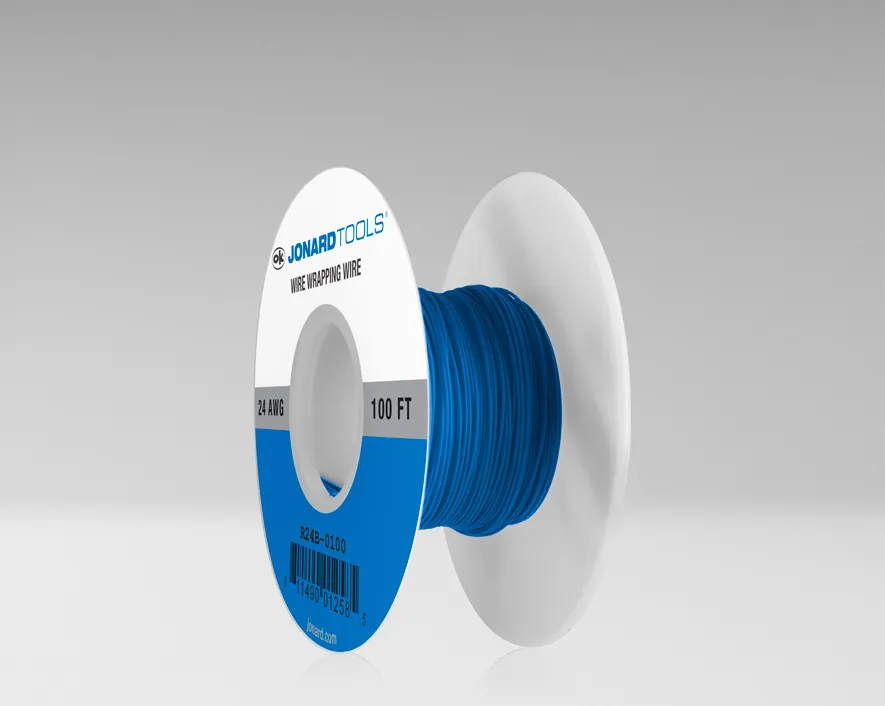R24B-0100 - 24 AWG Kynar® Wire, Blue, 100 ft