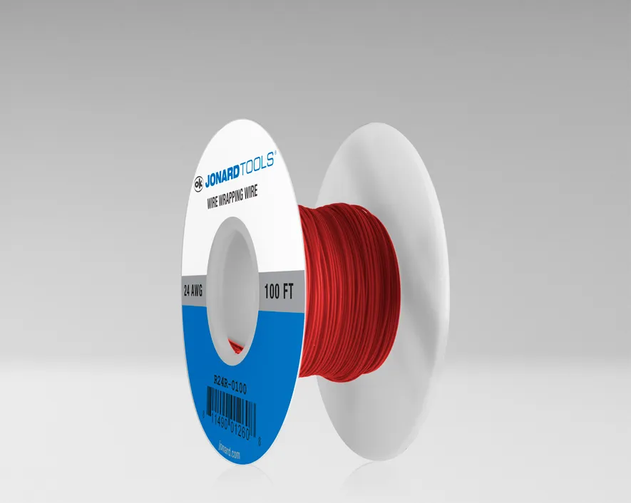 R24R-0100 - 24 AWG Kynar® Wire, Red, 100 ft