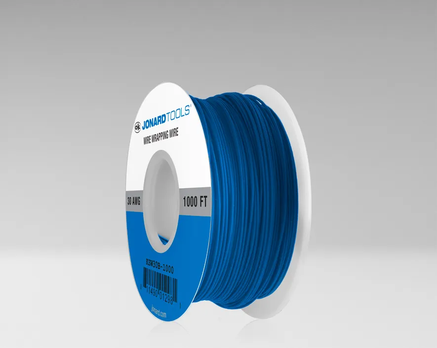 KSW30B-1000 - 30 AWG Kynar® Wire CSW, Low Strip Force, Blue, 1000 ft
