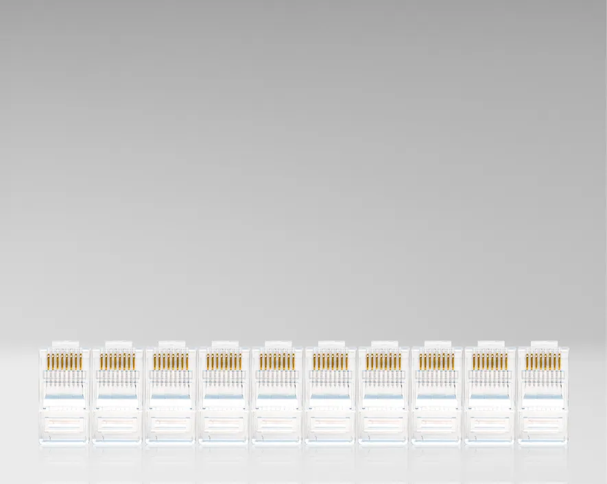 RJ45-R510 - Standard CAT5e RJ45 Connectors for Network Cable (Pack of 10)