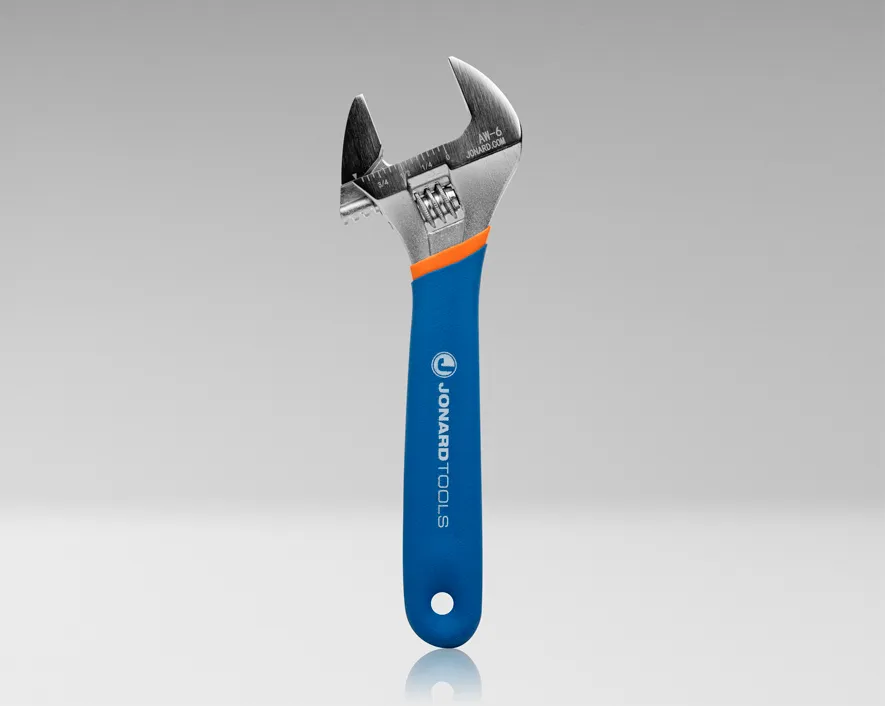AW-6 - Adjustable Wrench 6" with Extra Wide Jaws