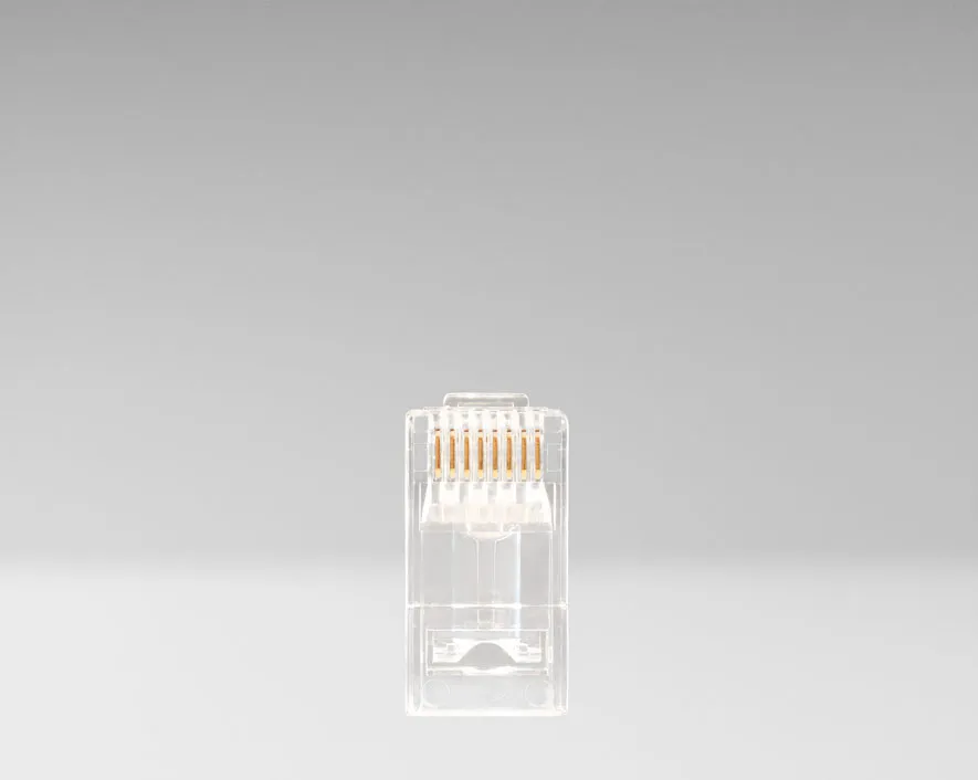 RJ456AUS-100 - Unshielded RJ45 Passthrough Connector for CAT6A Cable, Pack of 100