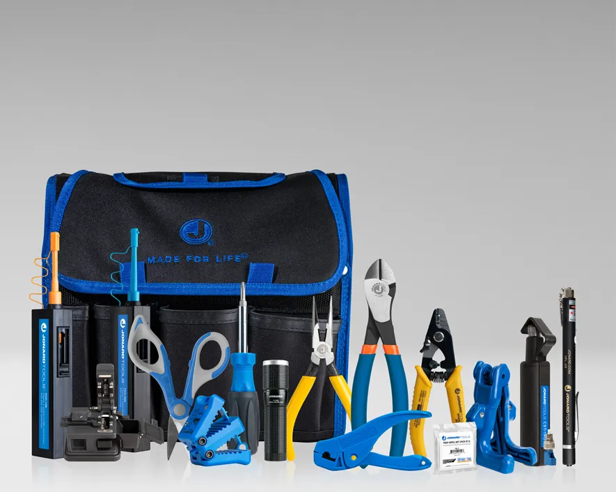 TK-151 - Fiber Prep Kit with Connector Cleaner, Fiber Cleaver, & Visual Fault Locator+