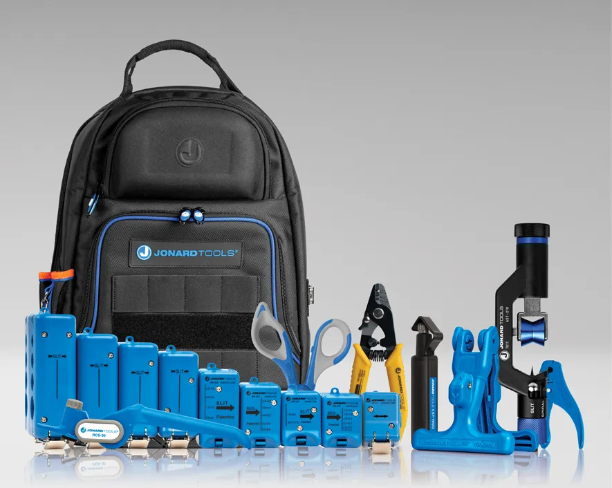 TK-107B - Backpack Fiber Optic Mid Span Slit & Ring Tool Kit (1.2 mm-22.6 mm)+