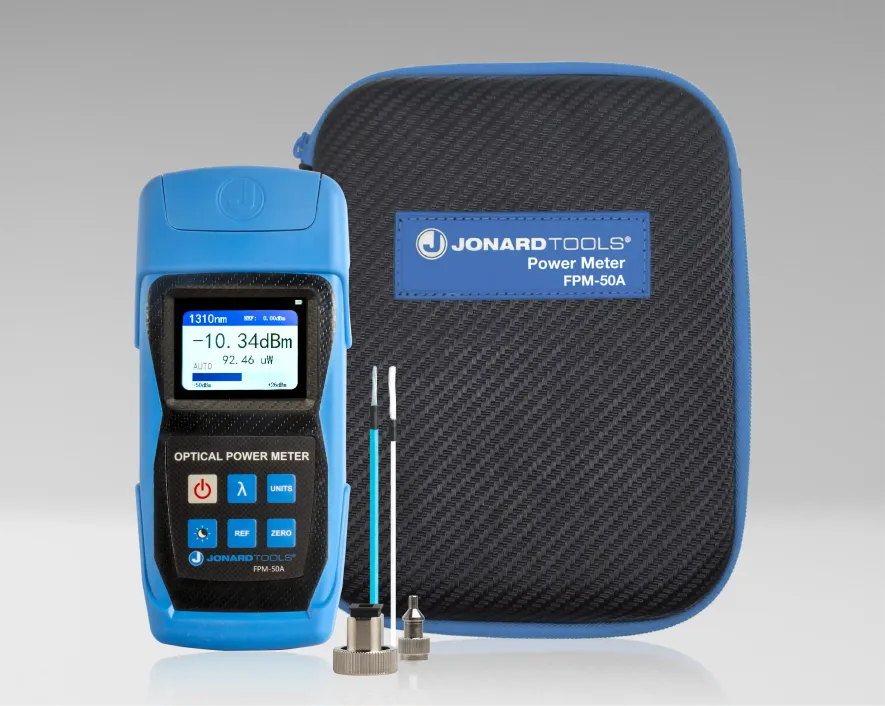 FPM-50A - Fiber Optic Power Meter (-50 to +26 dBm) with FC/SC/LC Adapters