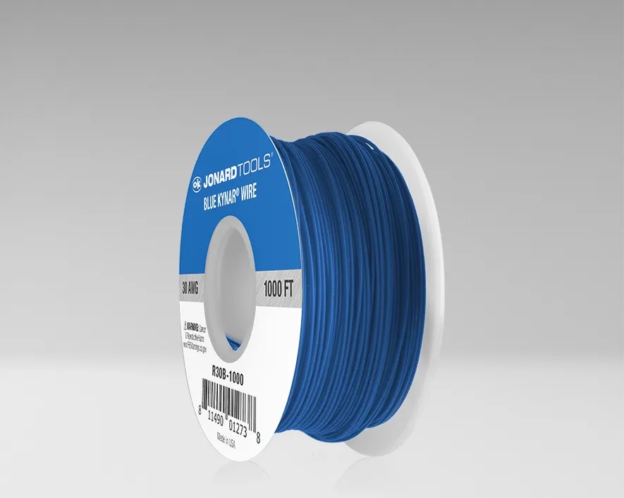 R30B-1000 - 30 AWG Kynar® Wire, Blue, 1000 ft