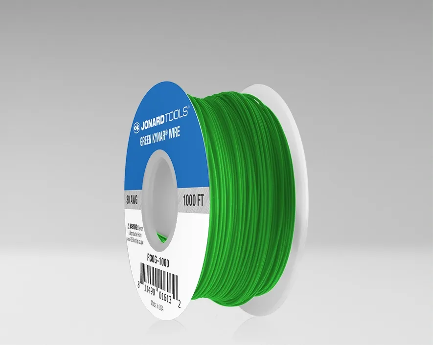R30G-1000 - 30 AWG Kynar® Wire, Green, 1000 ft