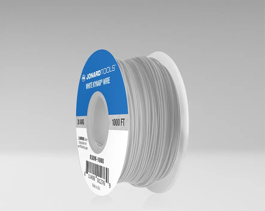 R30W-1000 - 30 AWG Kynar® Wire, White, 1000 ft