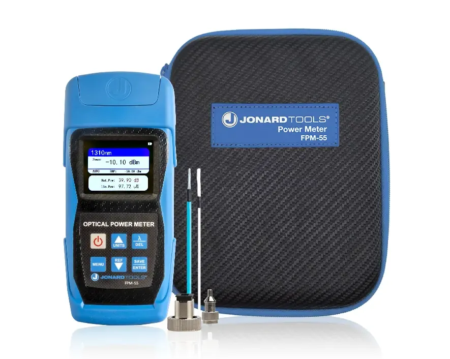 FPM-55 - Fiber Optic Power Meter with Data Storage (-50 to +26 dBm) and FC/SC/LC Adapters
