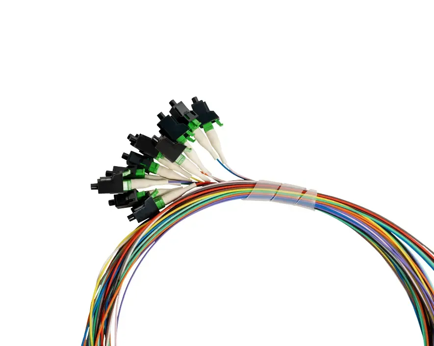 SPT-LCA3/12 - Pigtail, 3m, LC/APC, G657A1, Pack of 12 Colored Fibers