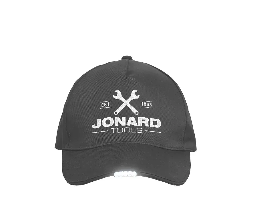 SOL-C1 - LED Baseball Hat (Gray Crossed Wrench Design)