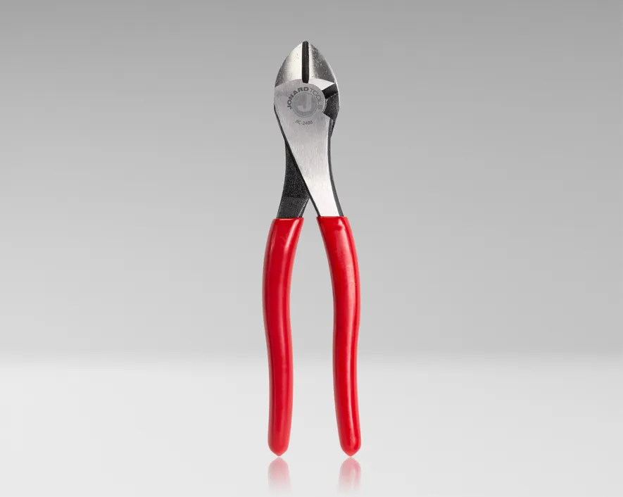 JIC-2488 - High Leverage Diagonal Cutting Pliers, Angled Head, 8"