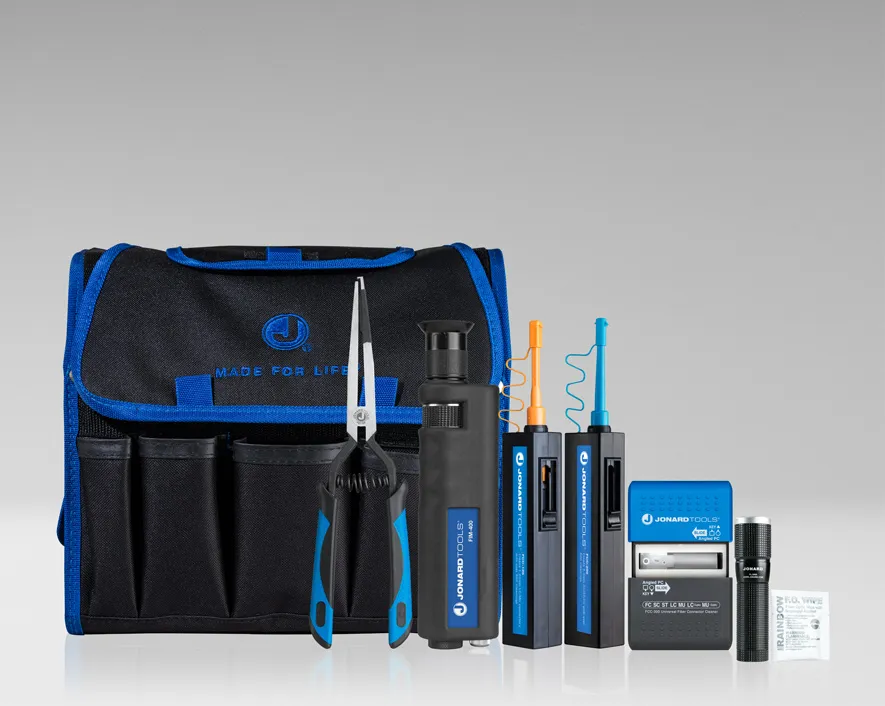 TK-189 - Fiber Optic Connector Cleaning and Inspection Kit (with 400x Microscope)