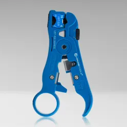 Universal Cable Stripping Tool with Cable Stop for COAX, Network, and Telephone Cables