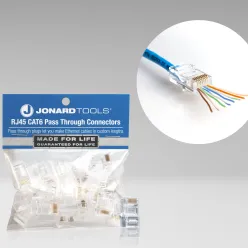 CAT6 RJ45 Pass-Through Connectors (Pack of 25)