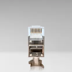 Shielded RJ45 Connector with Crimp Tail for CAT6A Cable, Pack of 100