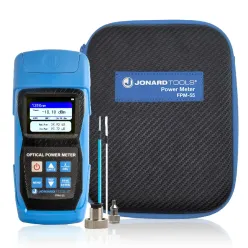 Fiber Optic Power Meter with Data Storage (-50 to +26 dBm) and FC/SC/LC Adapters