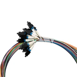 Pigtail, 3m, LC/UPC, G657A1, Pack of 12 Colored Fibers