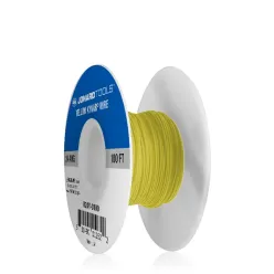 24 AWG Kynar® Wire, Yellow, 100 ft