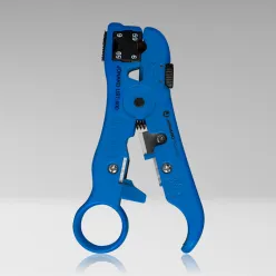 Universal Cable Stripping Tool with Cable Stop for COAX, Network, and Telephone Cables