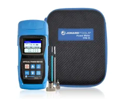 Fiber Optic Power Meter with Data Storage (-50 to +26 dBm) and FC/SC/LC Adapters