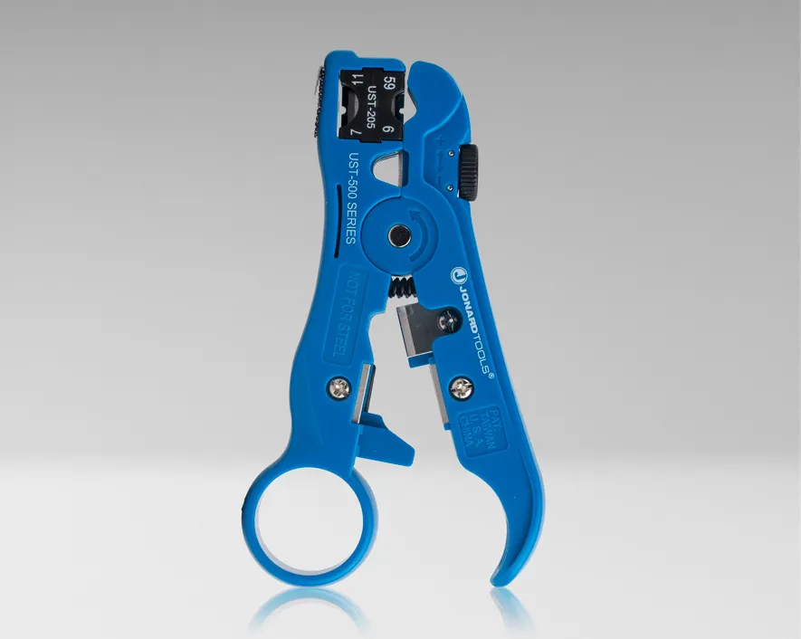 UST-500 - Universal Cable Stripping Tool for COAX, Network, and Telephone Cables