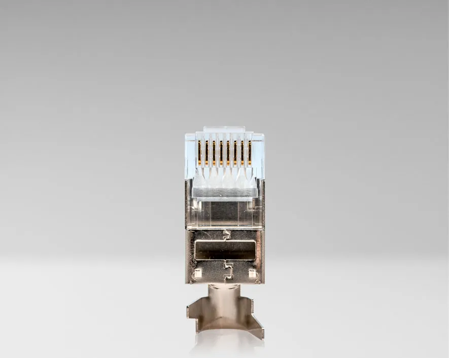 RJ456A-SC - Shielded RJ45 Connector with Crimp Tail for CAT6A Cable, Pack of 100