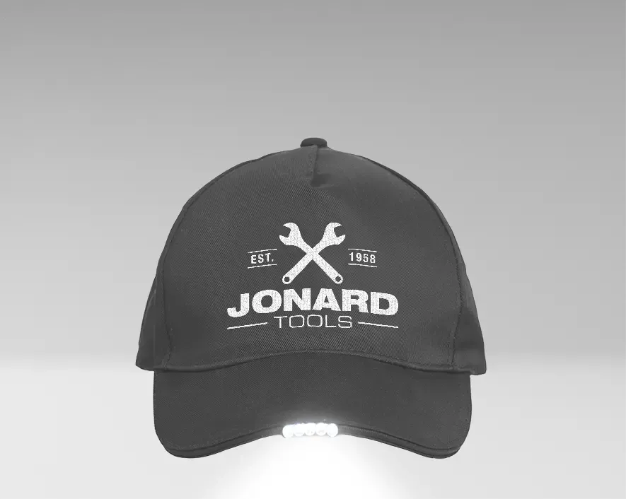 SOL-C1 - LED Baseball Hat (Gray Crossed Wrench Design)